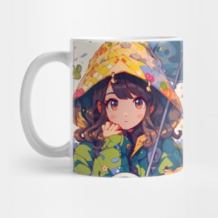 coat and rain girl Mug